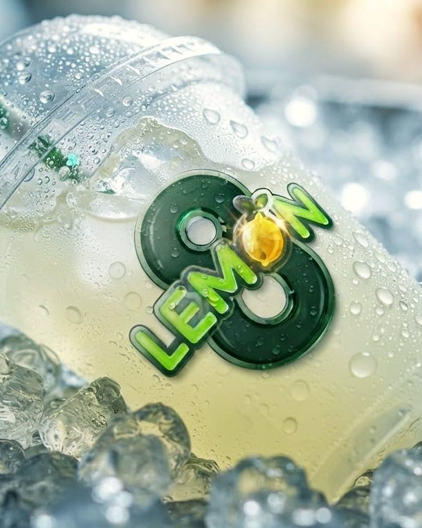 Ice-cold LEMON8 lemonade cup
